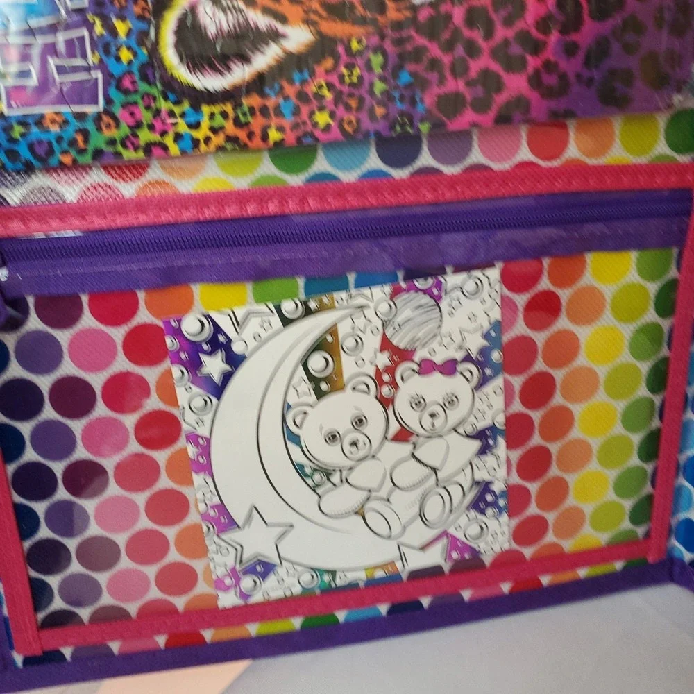 Lisa Frank TIKANNI HUSKY Trifold Portfolio Storage Case Folder School Art 2020